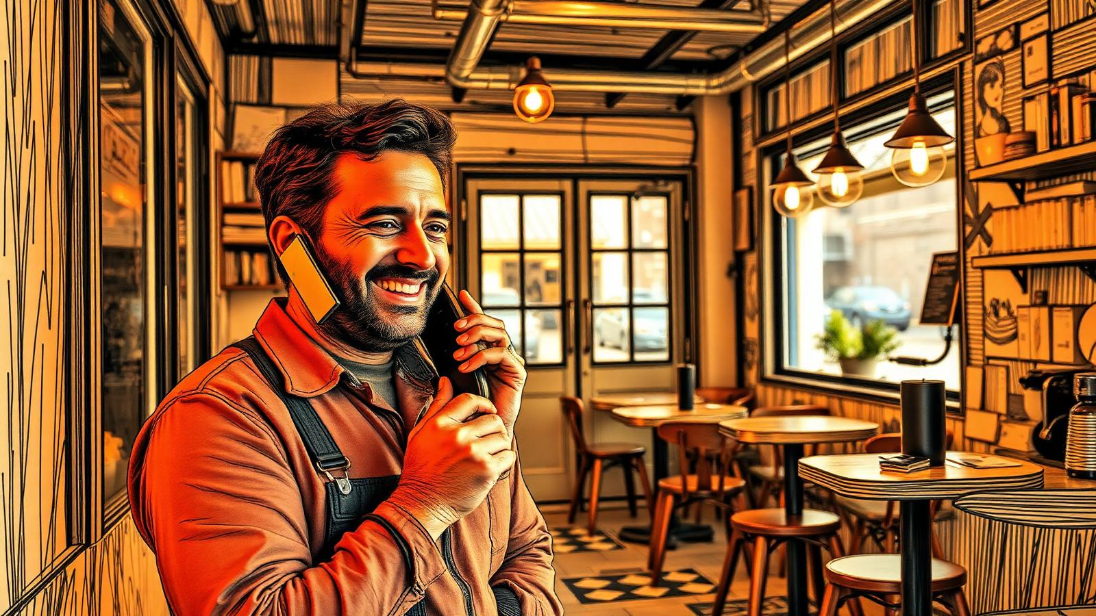 Local operator holding a phone showing a new lead notification