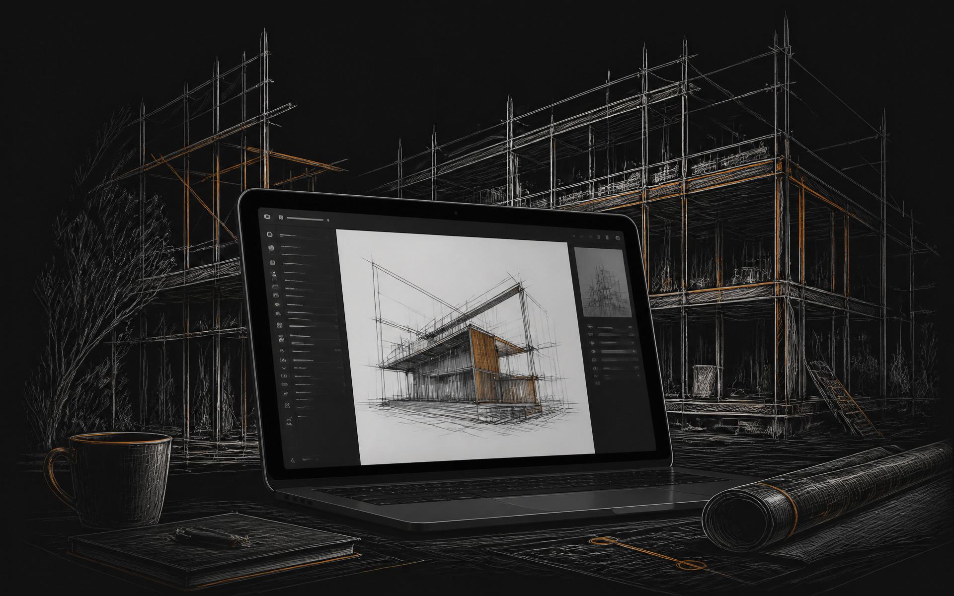 A sketched prototype tool being tested by a small group